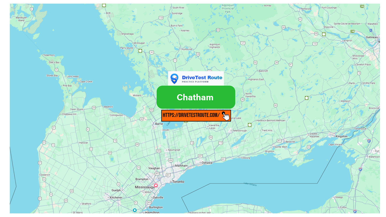 Chatham DriveTest G2 Route - Chatham, Ontario Drive Test Route Map